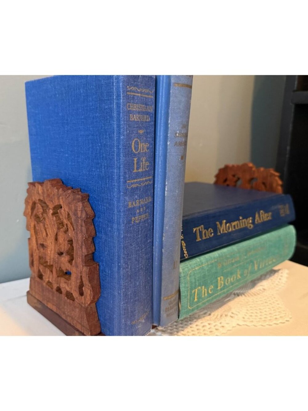 Vintage Hand Carved Expandable Book Rack Indian Rosewood Book Stand